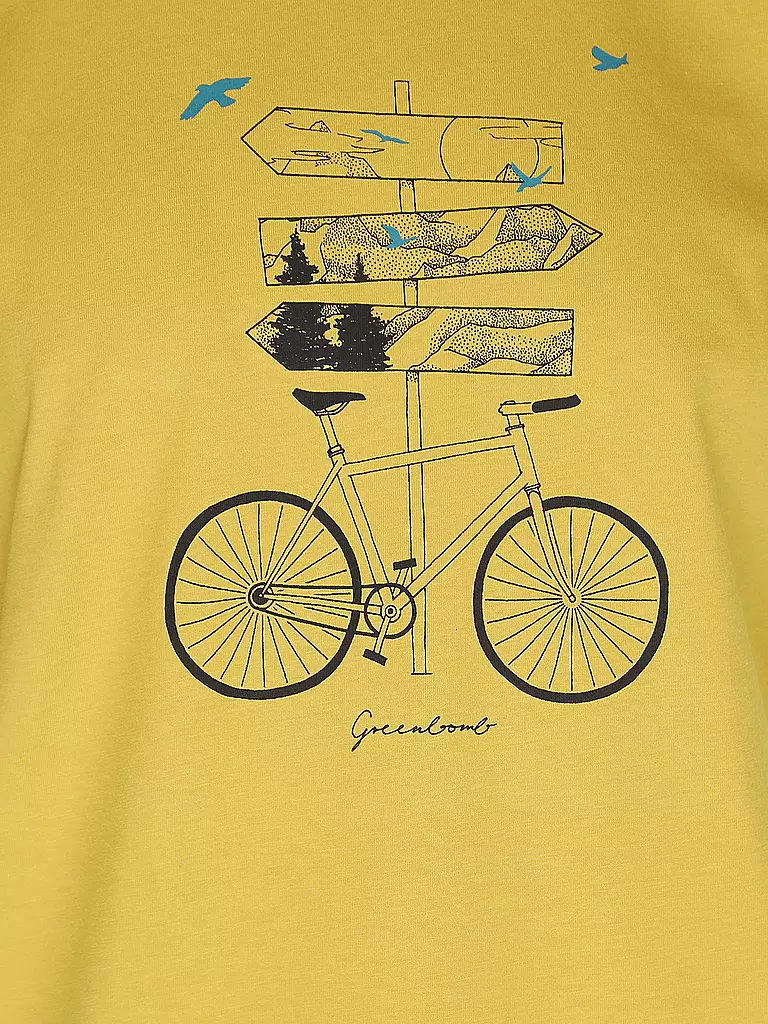 GREENBOMB | T-Shirt BIKE OUTDOOR | gelb