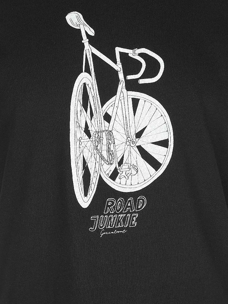 GREENBOMB | T-Shirt BIKE ROAD JUNKIE | schwarz