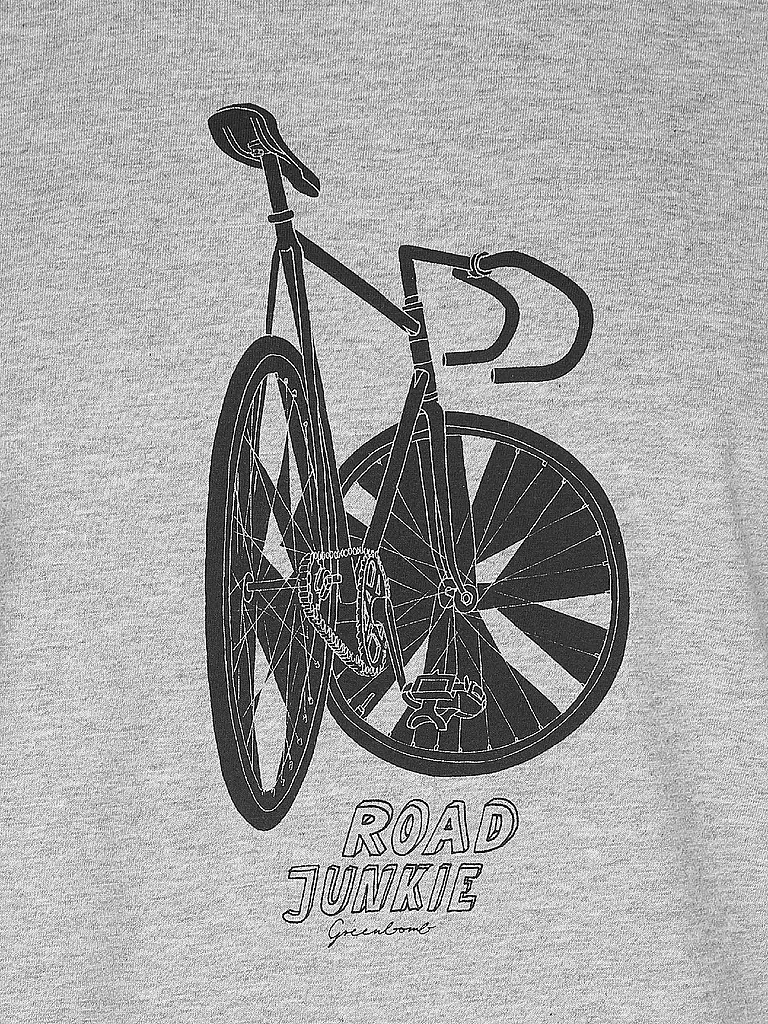 GREENBOMB | T-Shirt BIKE ROAD JUNKIE | grau
