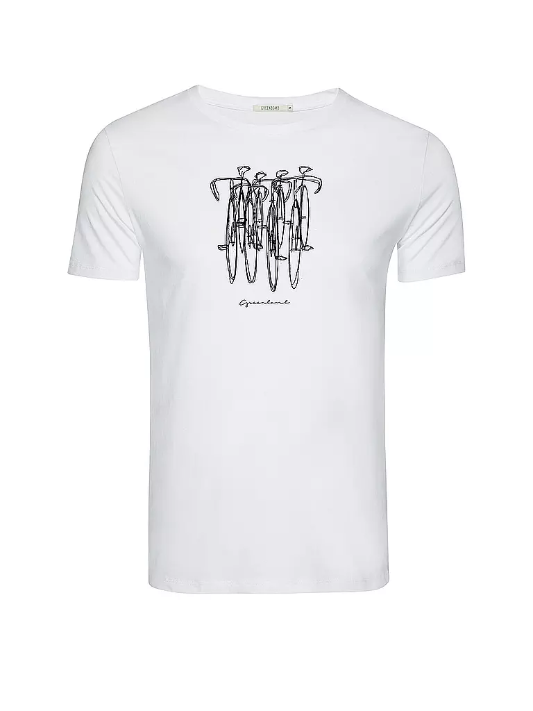 GREENBOMB | T-Shirt BIKE SKETCH | weiss