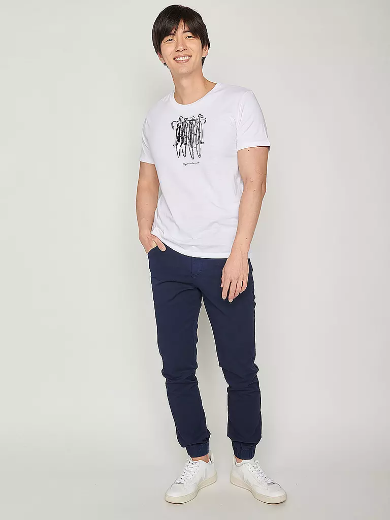 GREENBOMB | T-Shirt BIKE SKETCH | weiss