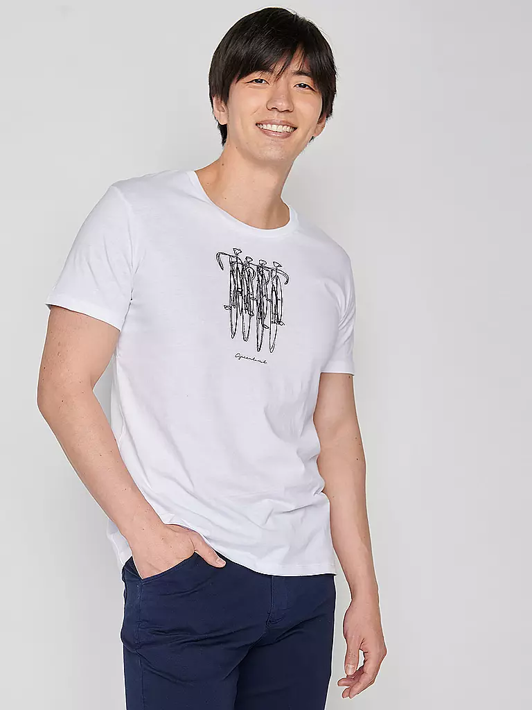 GREENBOMB | T-Shirt BIKE SKETCH | weiss