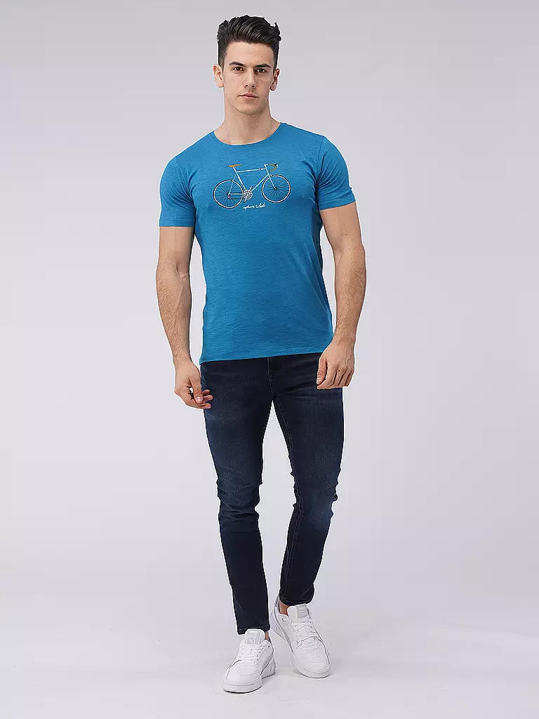 GREENBOMB | T-Shirt BIKE UPTOWN | blau