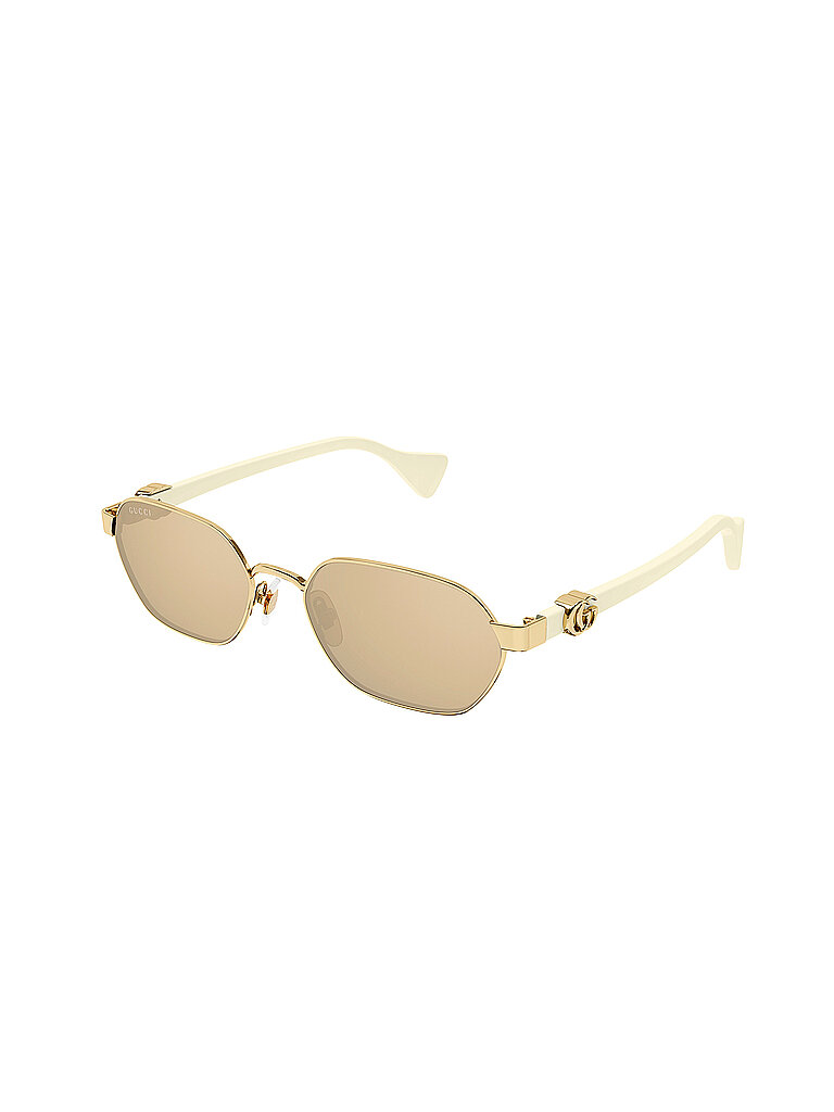 Gucci Damen Gucci GG1593S 002 Sonnenbrillen Metall Gold Rosa Rund