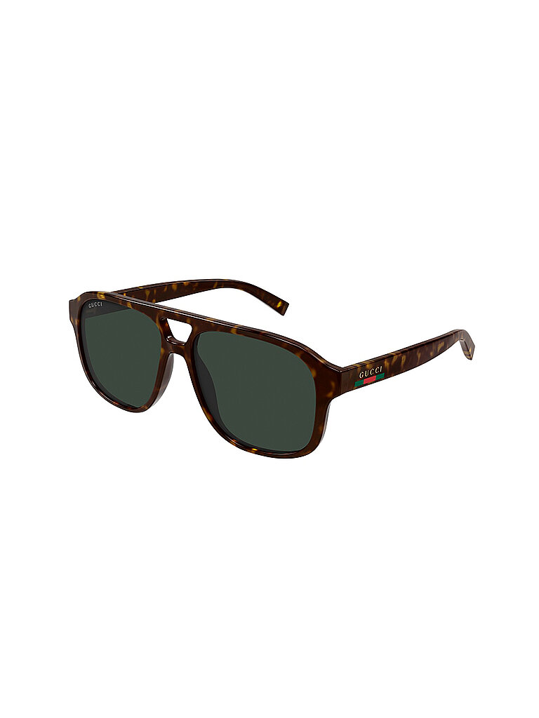 Gucci Herren Gucci GG1856S 002 Sonnenbrillen Injiziert Havanna Grün Pilot