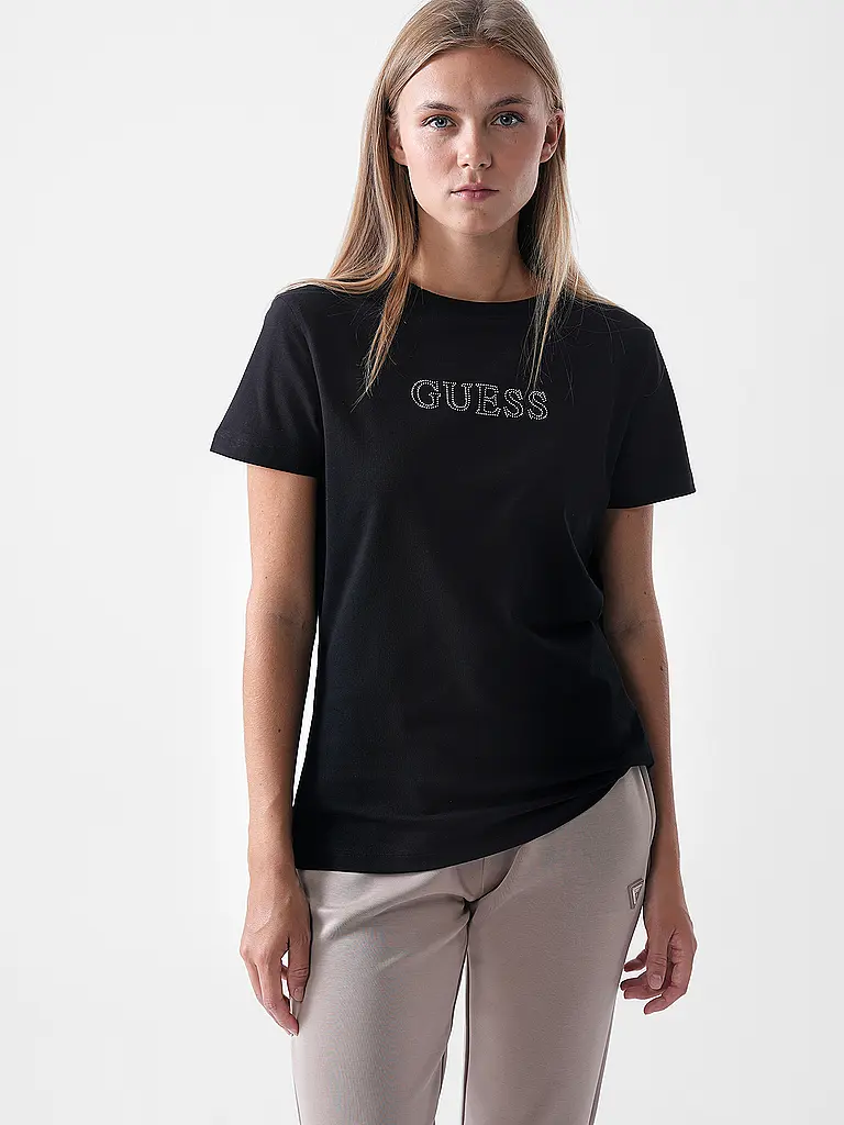 GUESS ACTIVEWEAR | T-Shirt  | schwarz