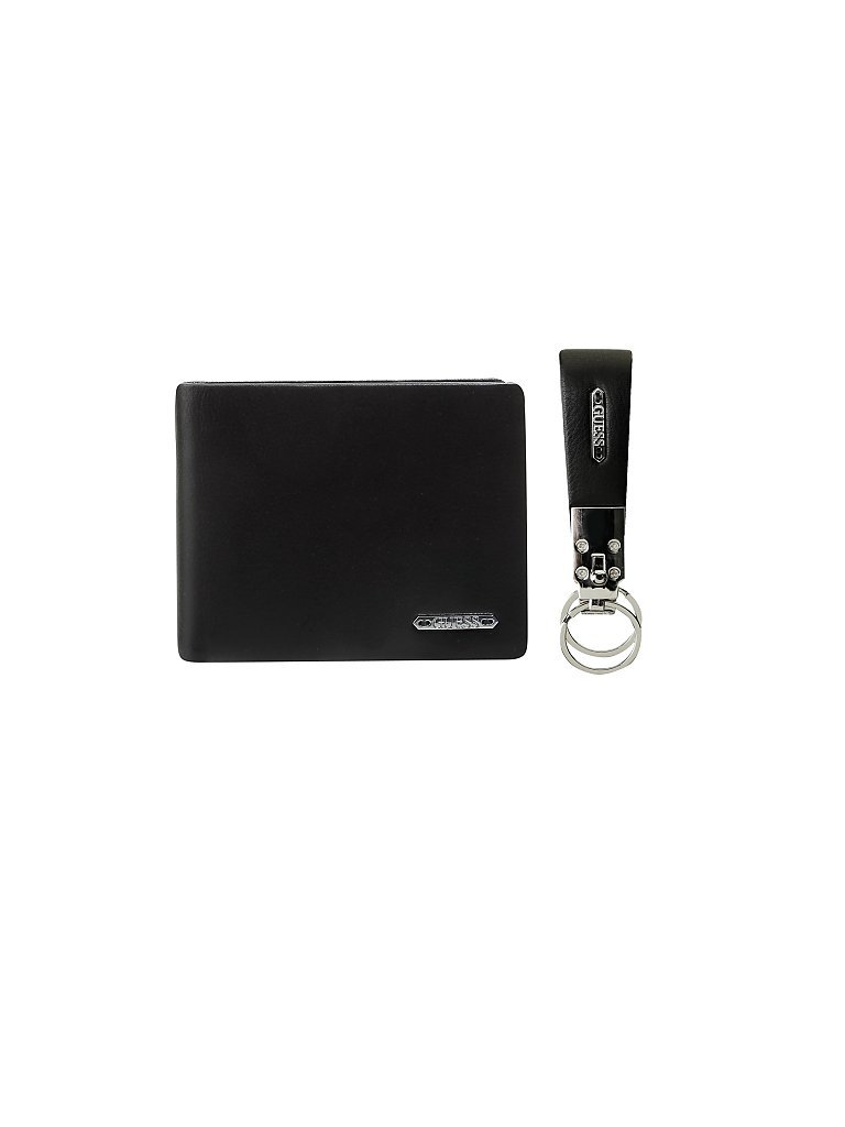 GUESS Geschenkset - Geldbörse und Schlüsselanhänger Tyler schwarz