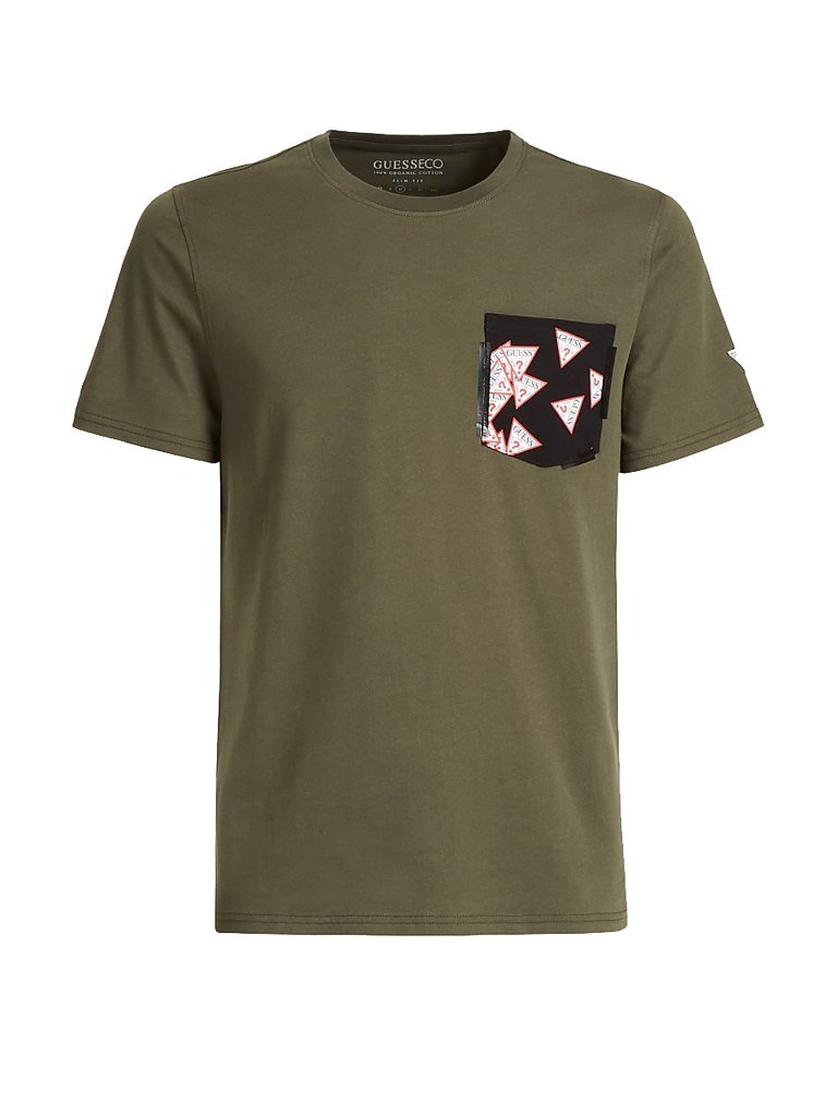 GUESS T Shirt olive | S