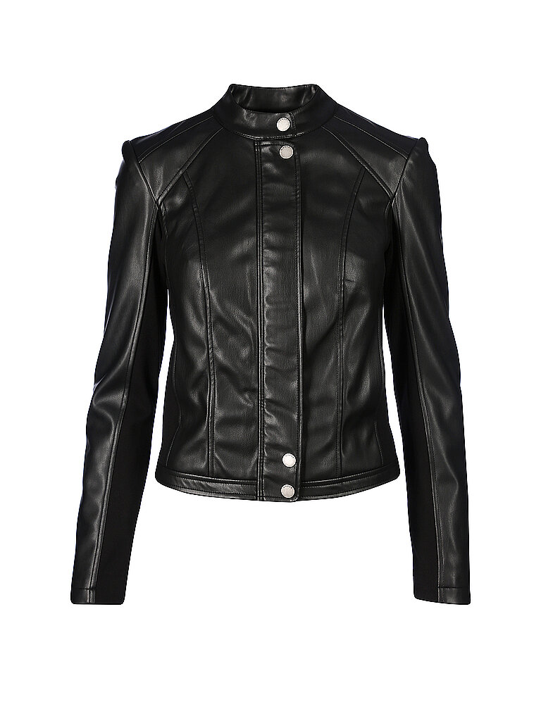 GUESS Jacke in Lederoptik schwarz | S