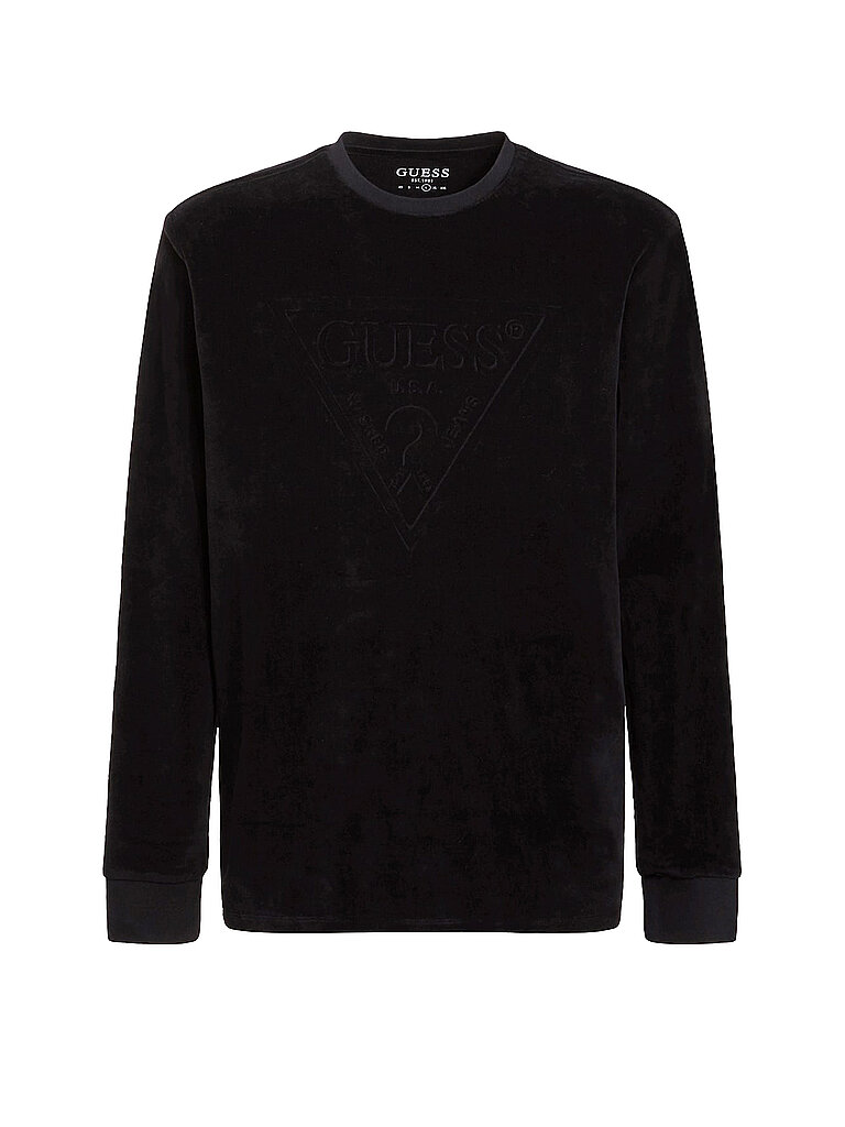 GUESS Langarmshirt schwarz | L