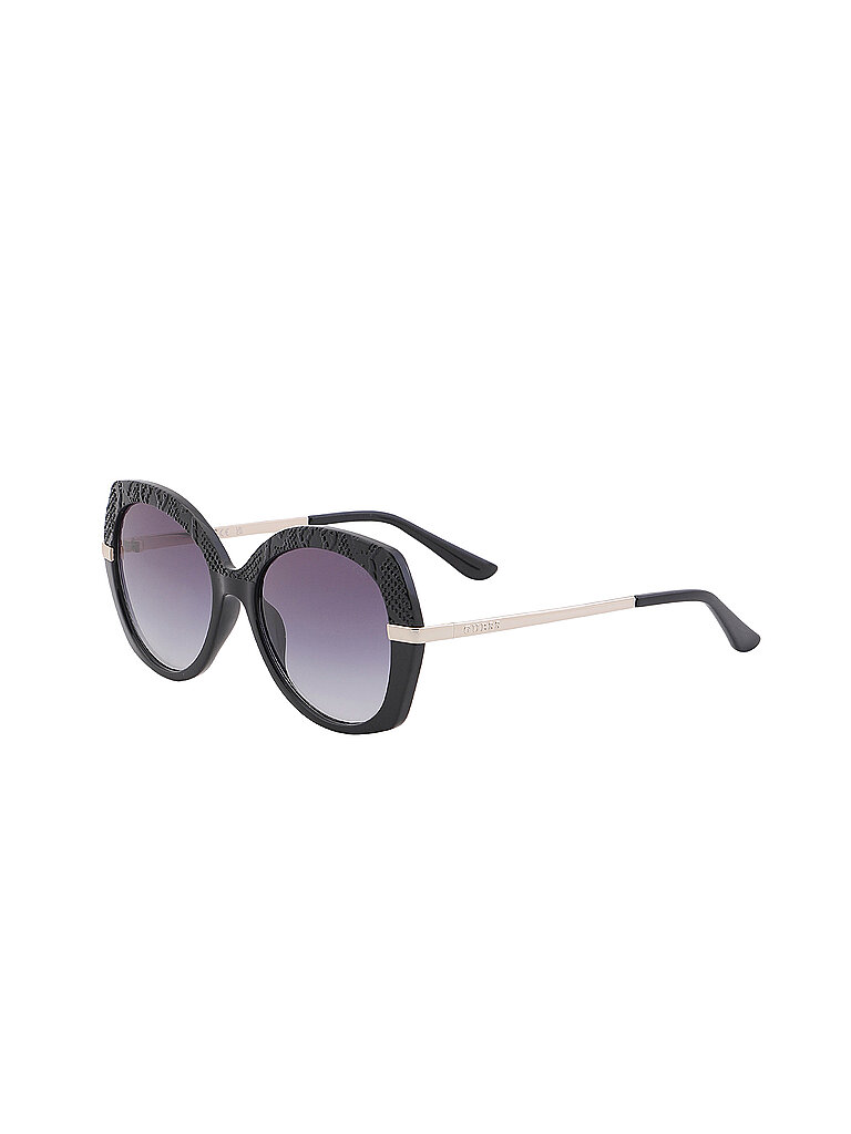 Guess Damen Guess GU00215 01B Sonnenbrillen Injiziert Schwarz Rauch Rund Normal