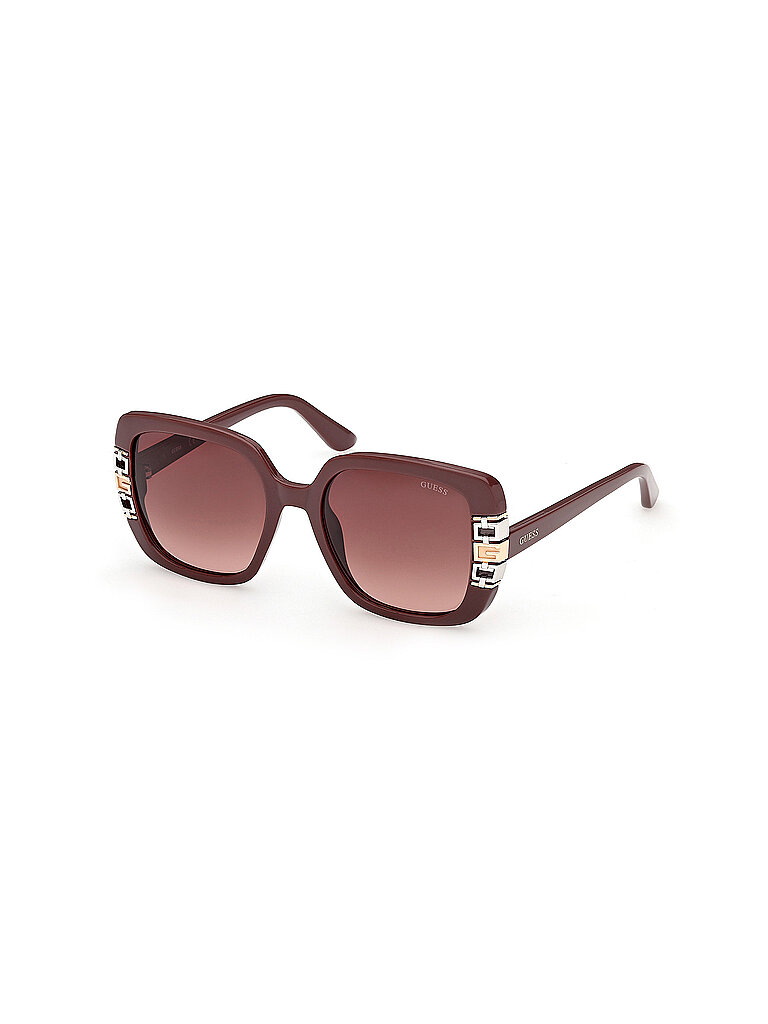 Guess Damen Guess GU00294 69F Sonnenbrillen Injiziert Bordeaux Braun Quadratisch Normal