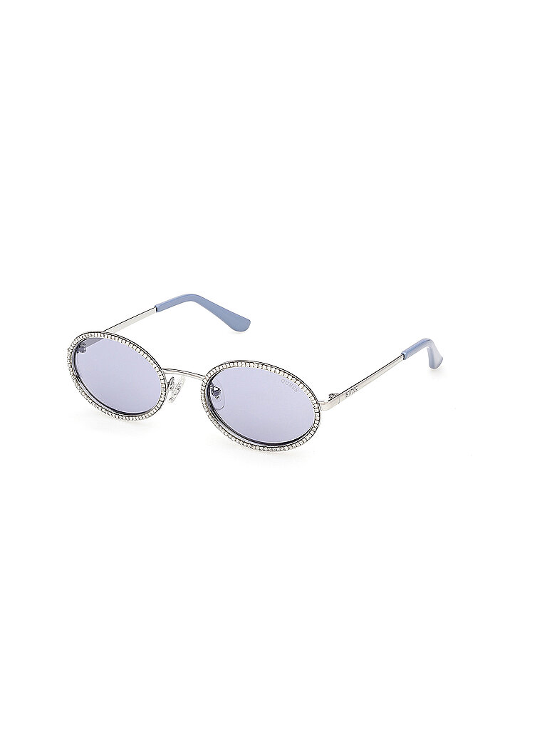 Guess Damen Guess GU00295 10V Sonnenbrillen Metall Grau Blau Rund Normal