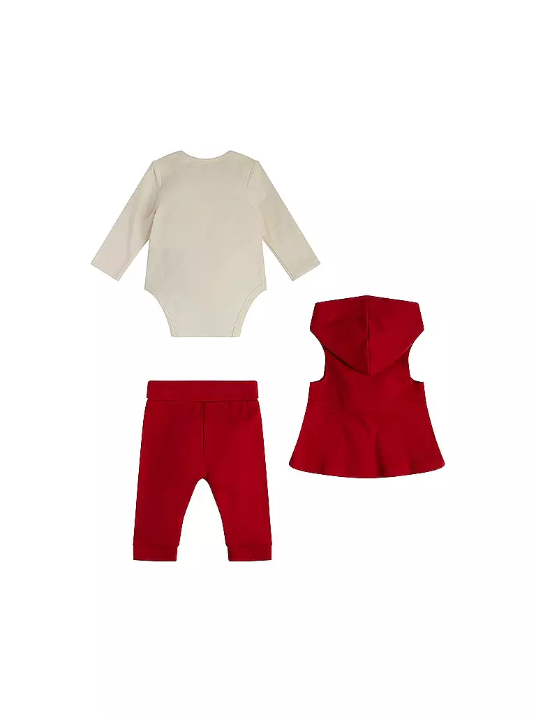 GUESS | Bab Set - Body Gilet Hose 3 teilig  X-MAS | rot