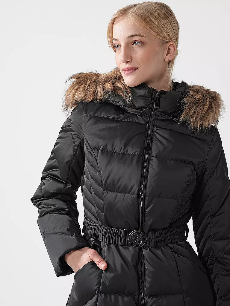 GUESS | Daunensteppmantel | schwarz