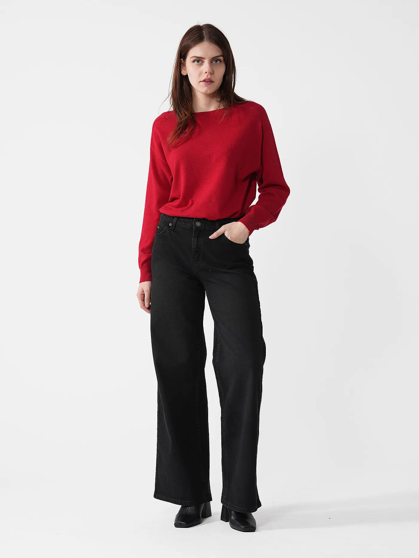 GUESS | Jeans Wide Leg  | schwarz
