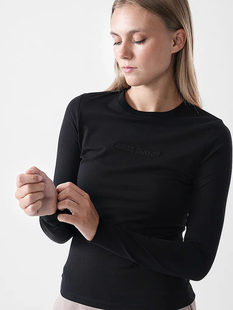 GUESS | Langarmshirt  | schwarz
