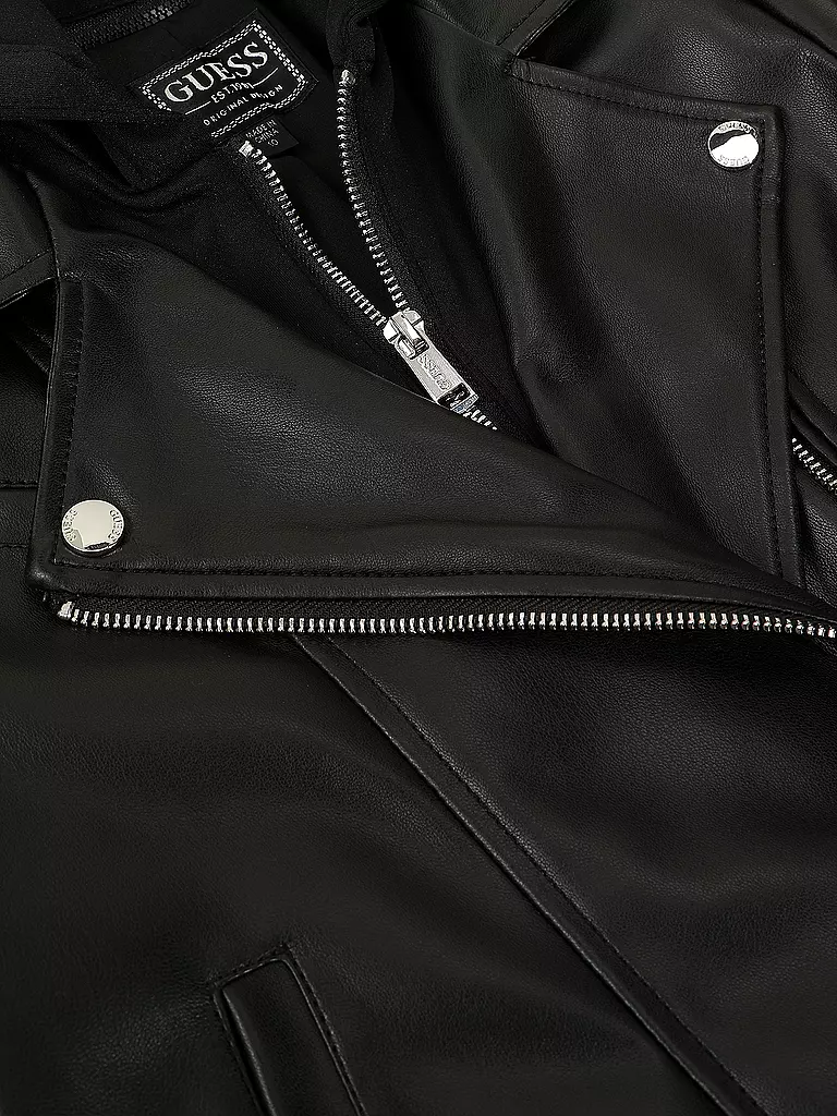 GUESS | Mädchen Jacke in Lederoptik  | schwarz