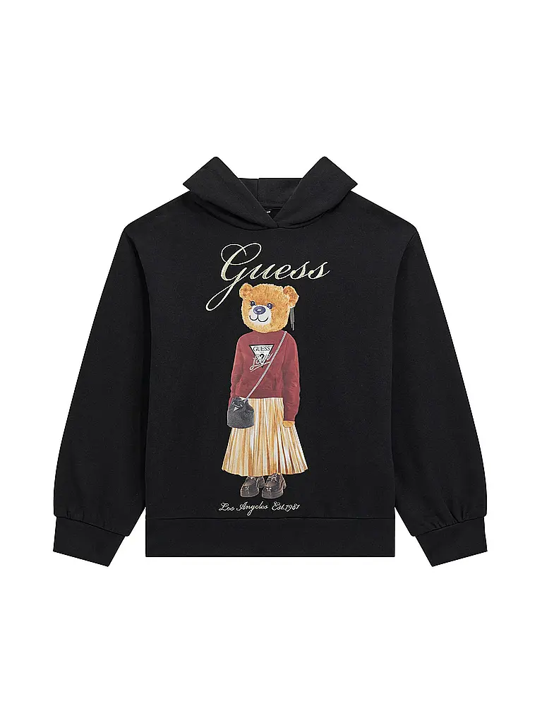 GUESS | Mädchen Kapuzensweater - Hoodie  | schwarz