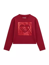 GUESS | Mädchen Langarmshirt  | dunkelrot