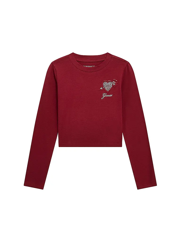 GUESS | Mädchen Langarmshirt  | dunkelrot