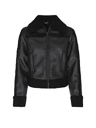 GUESS | Sherling Jacke | schwarz