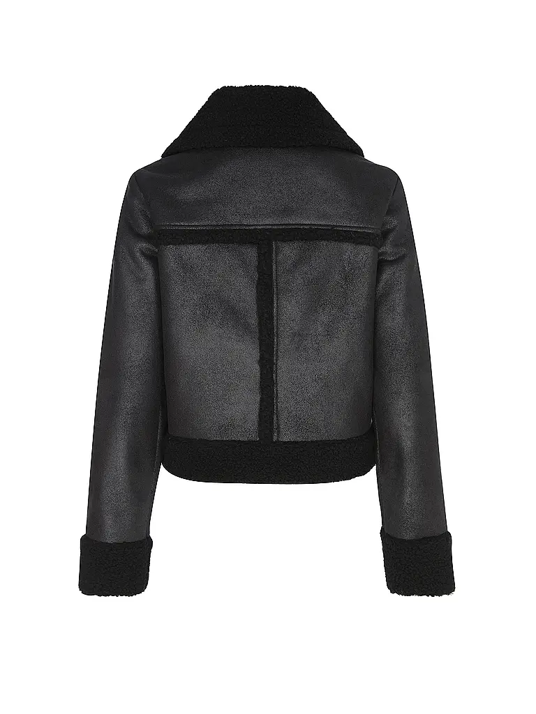 GUESS | Sherling Jacke | schwarz