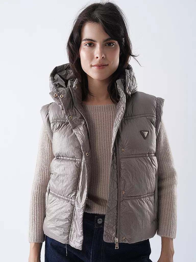 GUESS | Steppgilet | hellbraun