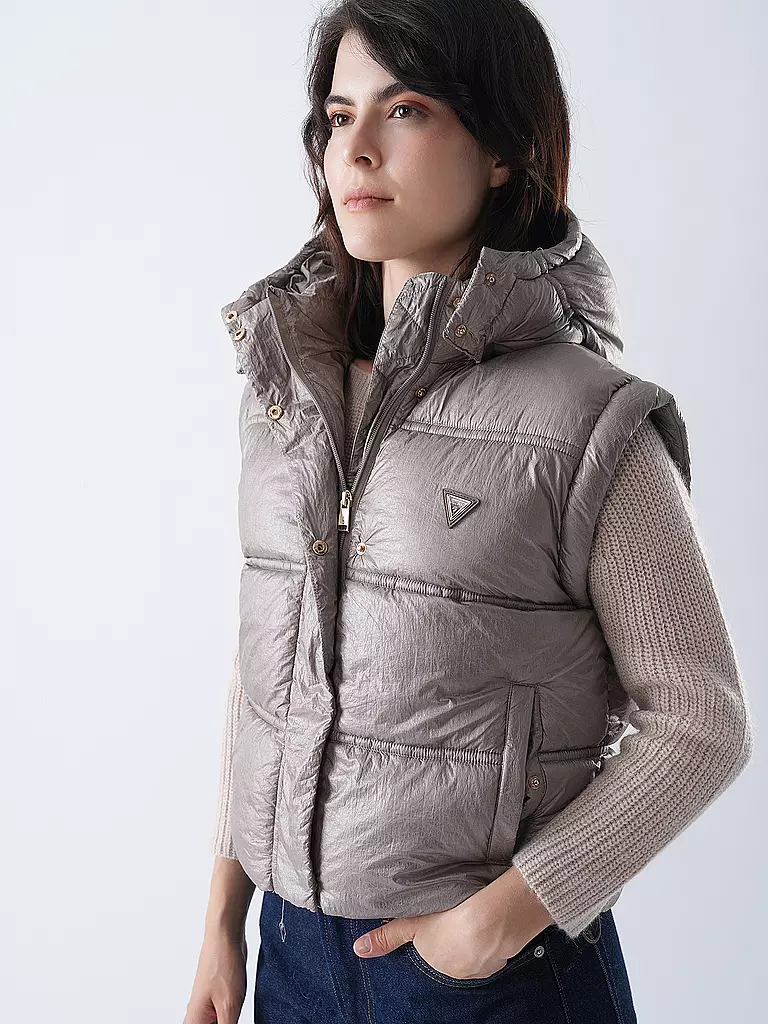 GUESS | Steppgilet | hellbraun