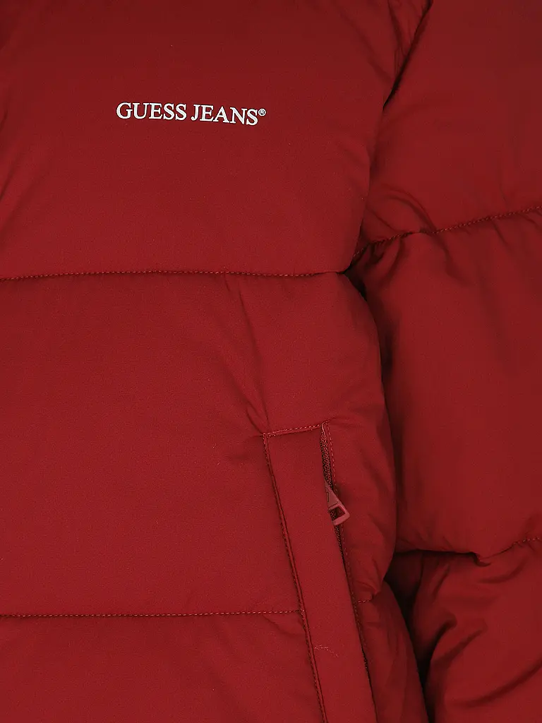 GUESS | Steppjacke Cropped Fit | dunkelrot