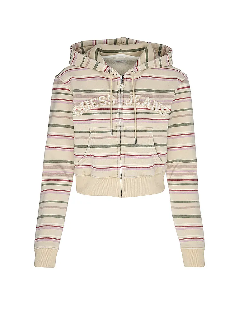 GUESS | Sweatjacke Cropped Fit | beige