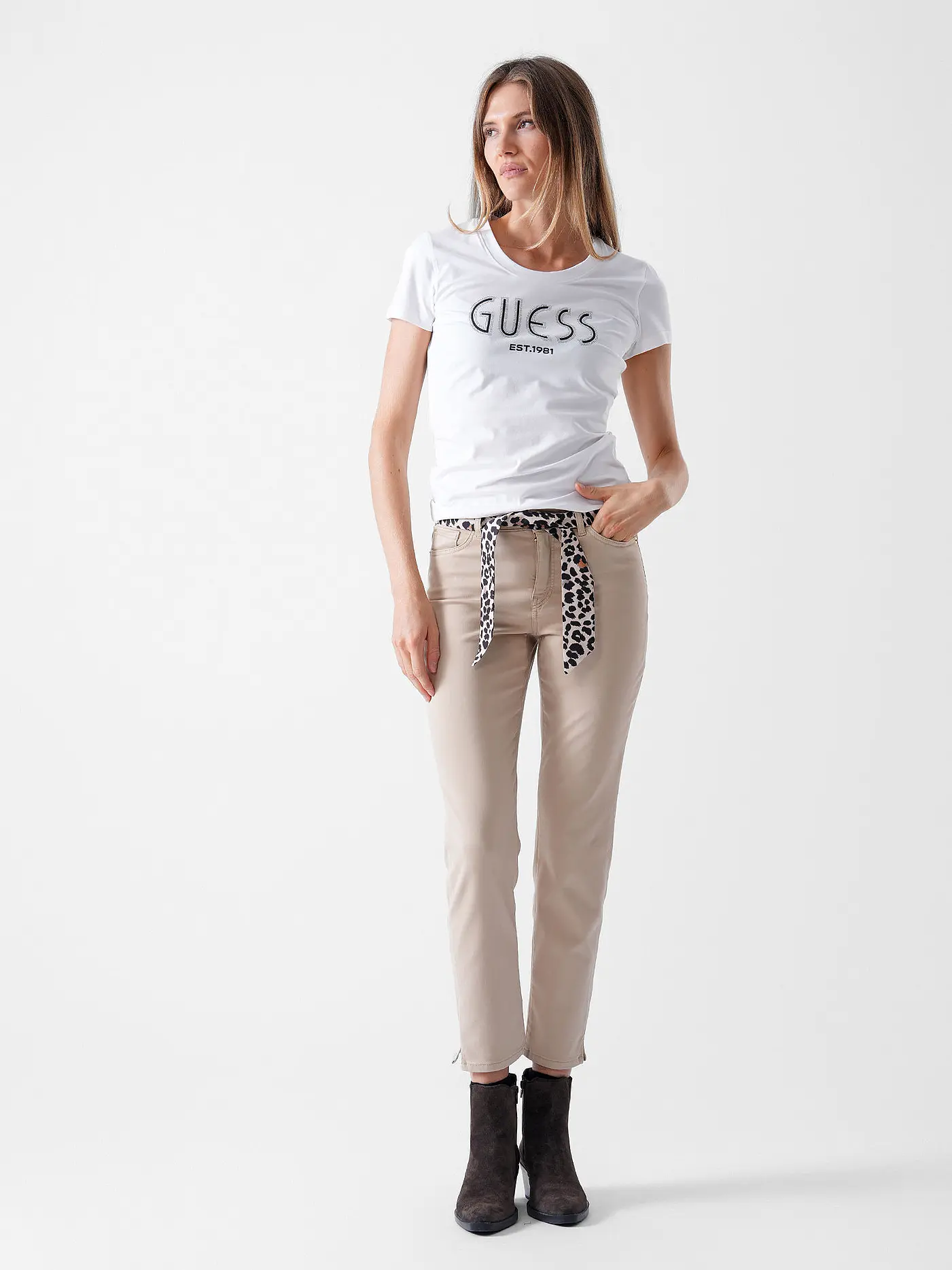 GUESS | T-Shirt  | weiss