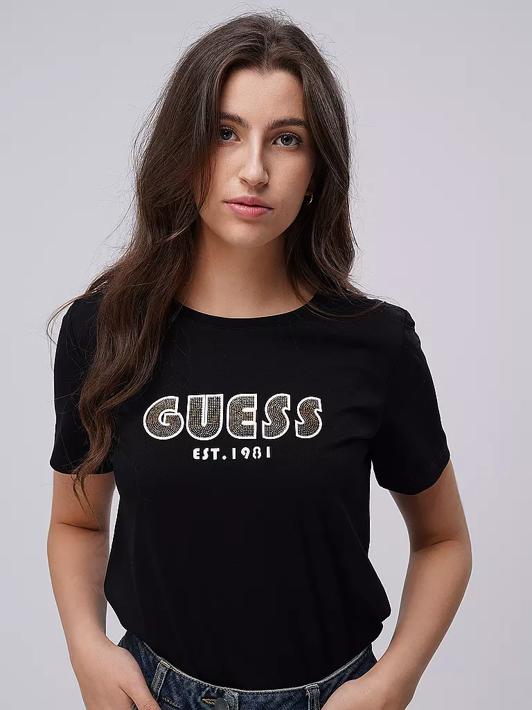GUESS | T-Shirt  | schwarz