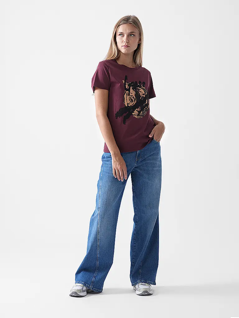 GUESS | T-Shirt  | dunkelrot