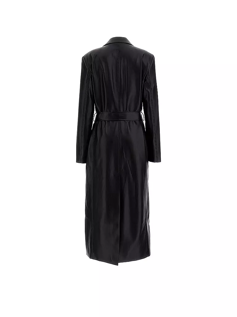 GUESS | Trenchcoat in Lederoptik GEA | schwarz