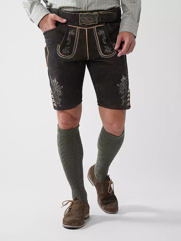 GWEIH & SILK | Lederhose BORIS | braun