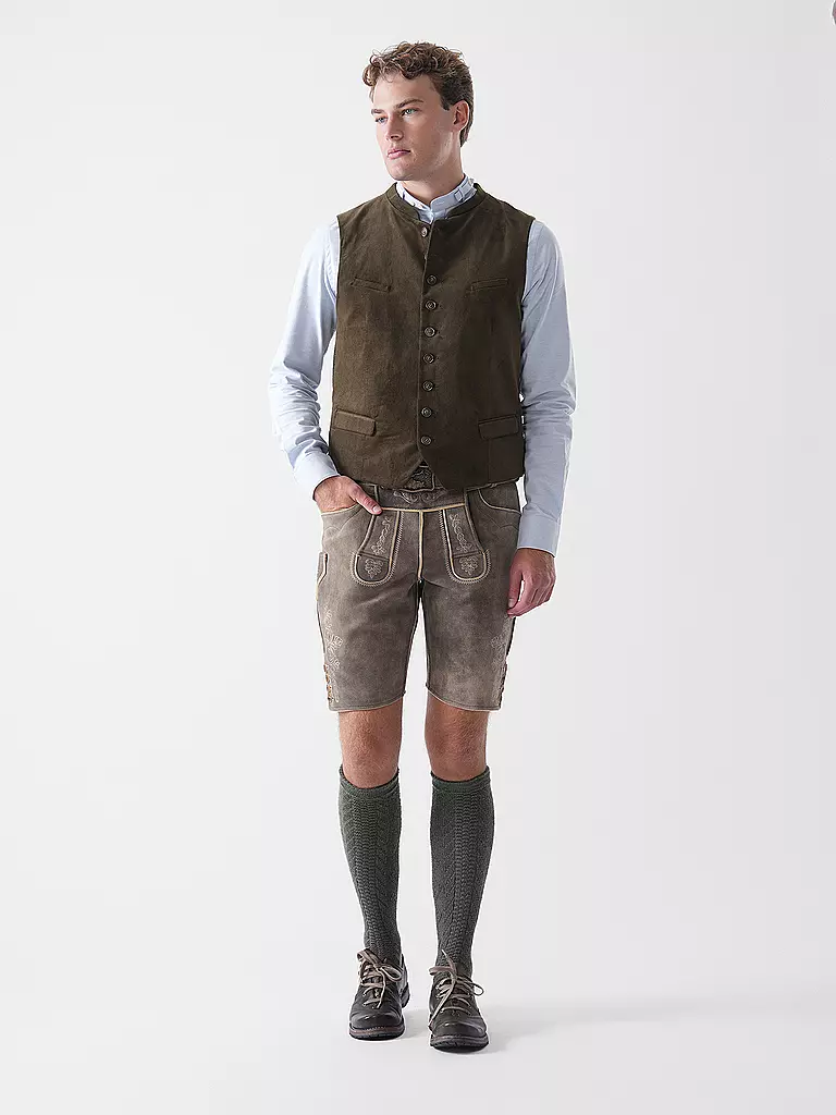 GWEIH & SILK | Lederhose KARLO | braun