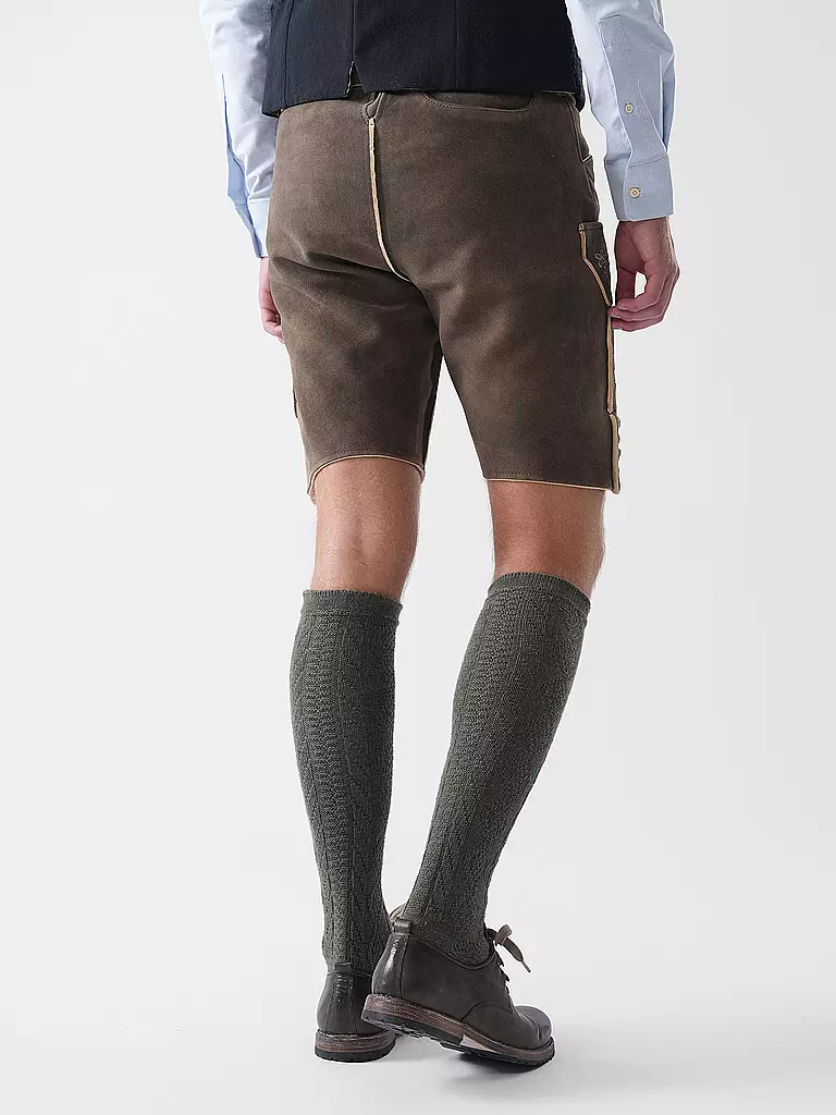GWEIH & SILK | Lederhose KARLO | braun