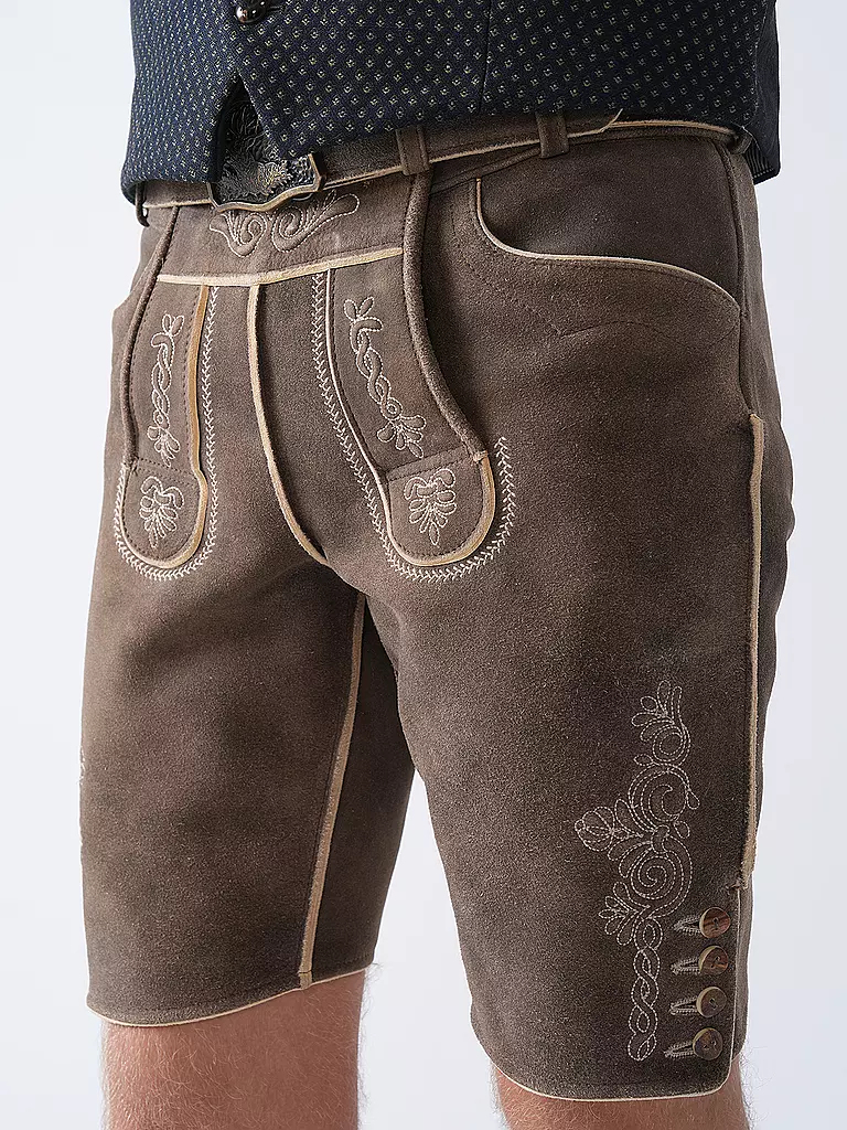 GWEIH & SILK | Lederhose KARLO | braun