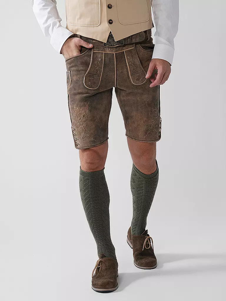 GWEIH & SILK | Lederhose TOBIAS | hellbraun