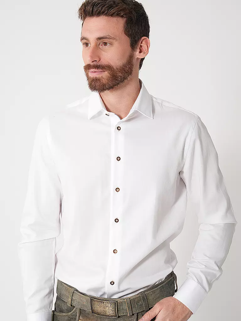 GWEIH & SILK | Trachtenhemd Modern Fit WEISSENSEE | weiss