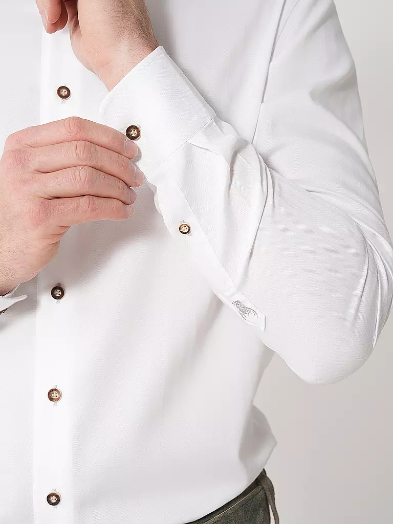 GWEIH & SILK | Trachtenhemd Modern Fit WEISSENSEE | weiss