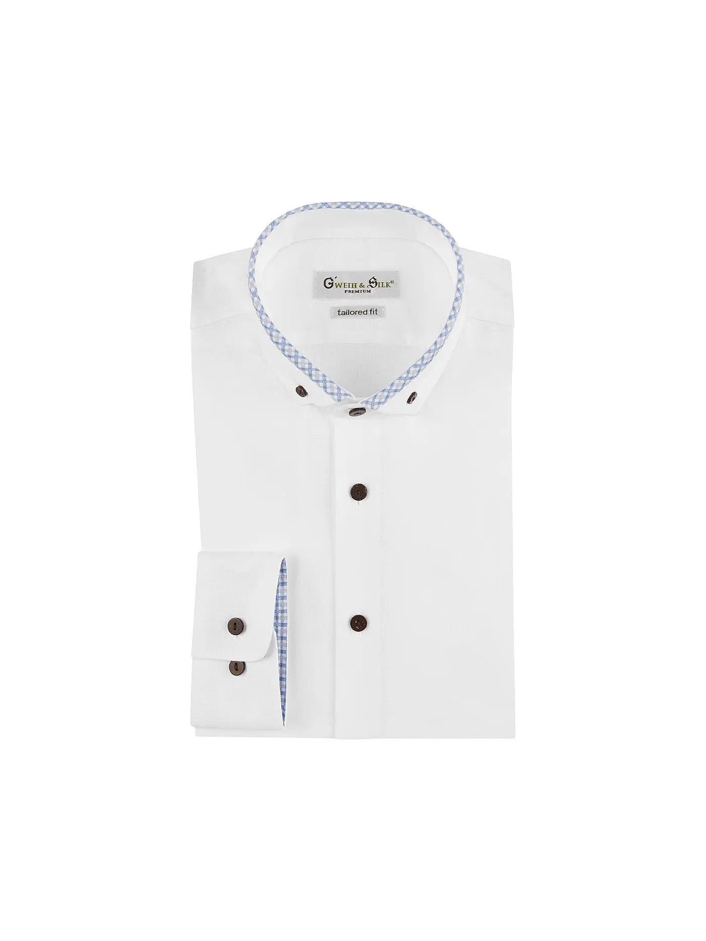 GWEIH & SILK | Trachtenhemd Tailored Fit KLOSTERSEE  | weiss