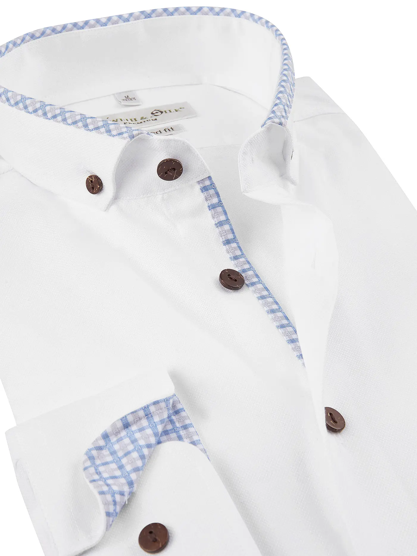 GWEIH & SILK | Trachtenhemd Tailored Fit KLOSTERSEE  | weiss