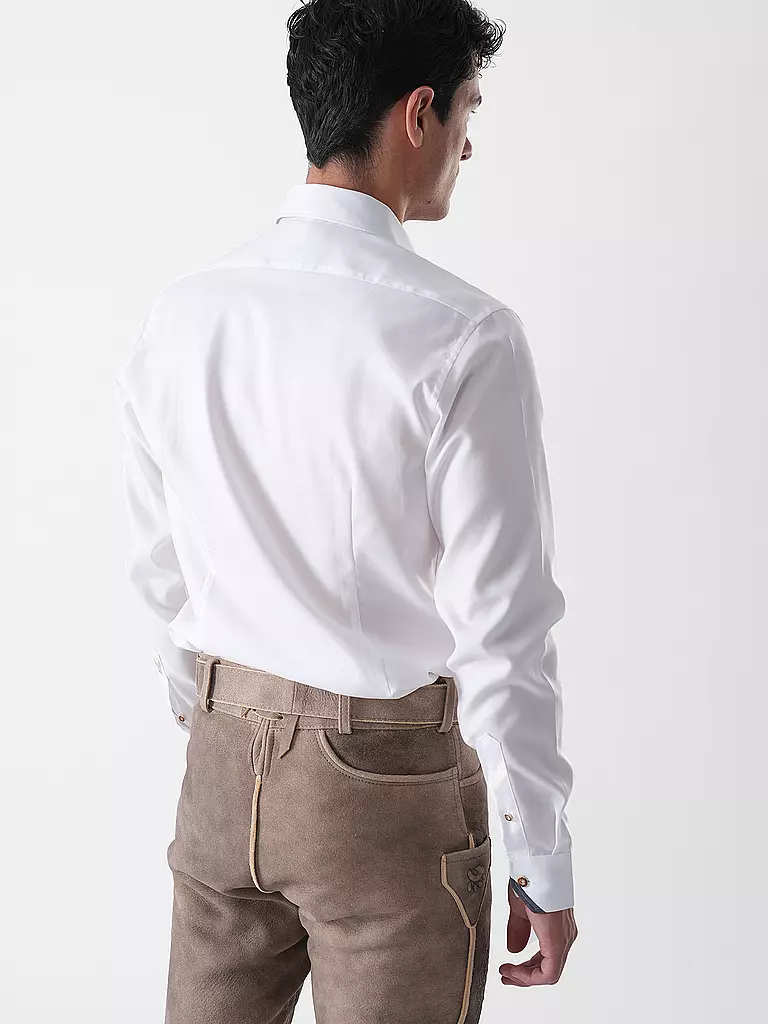 GWEIH & SILK | Trachtenhemd Tailored Fit | weiss