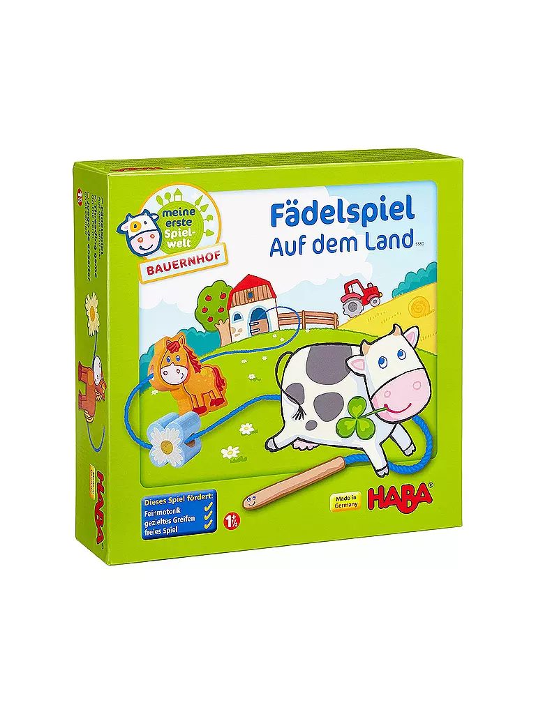 HABA | Meine erste Spielwelt Bauernhof - Fädelspiel auf dem Land  | keine Farbe