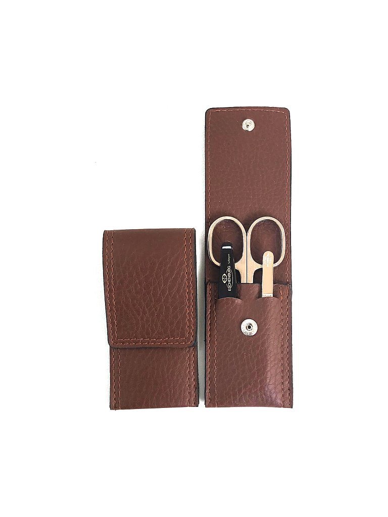 HAMMANN Set de manucure en cuir (Havane, 3 pièces)