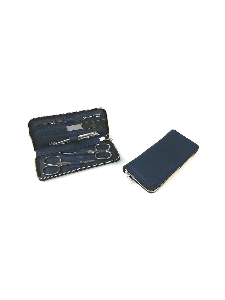 HAMMANN Ledermanikürset Dunkelblau / 5 teilig