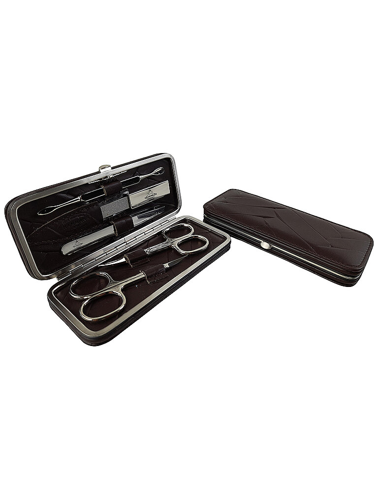 HAMMANN Ledermanikürset Braun, 5-teilig
