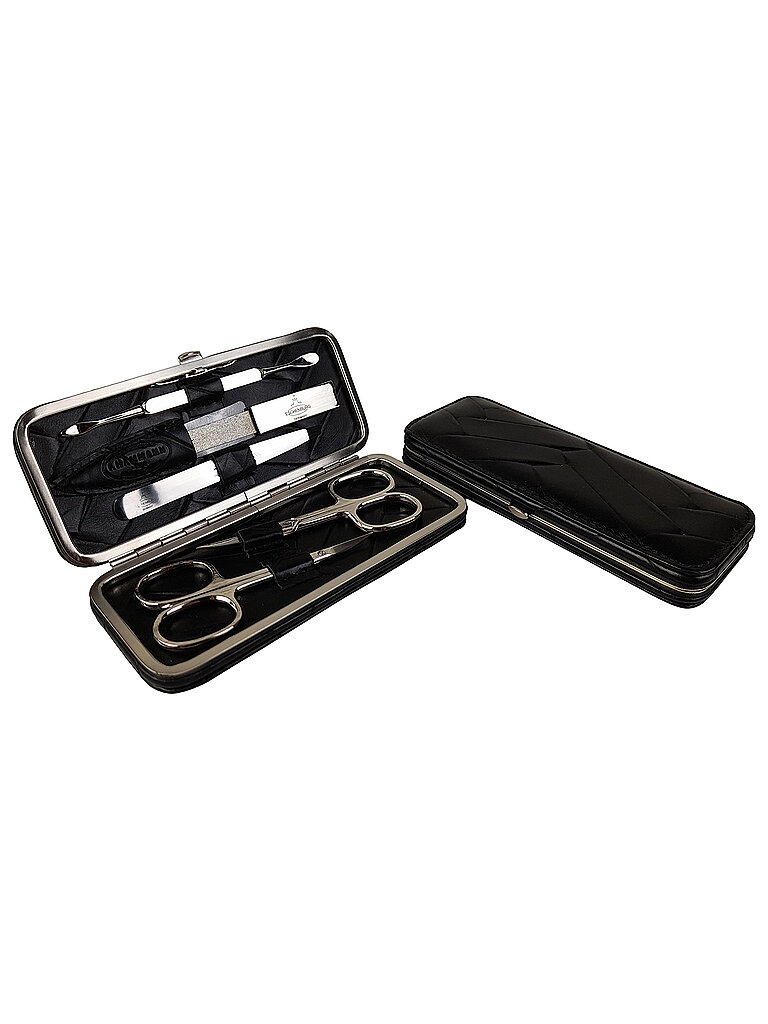 HAMMANN Set de manucure en cuir (noir, 5 pièces)
